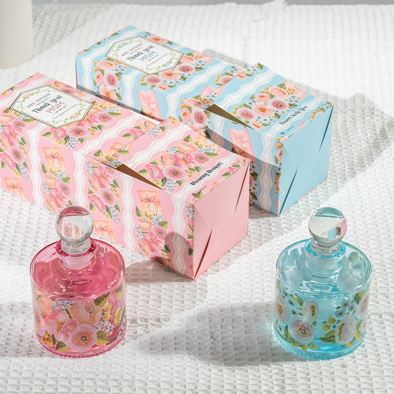 Mors dag elegant rund glasflaska vass diffuser