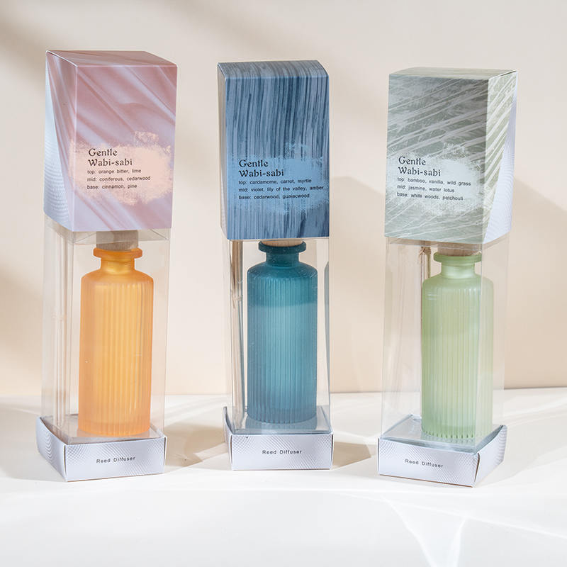 Hög vertikal rand runt glasflaska vass diffuser-aroma diffusor oljetillverkare