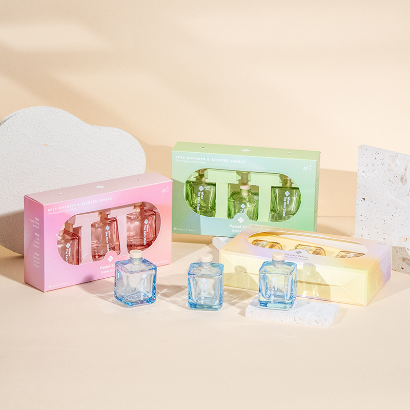 3PCS fyrkantig flaska vassspridare set-3ST aromset